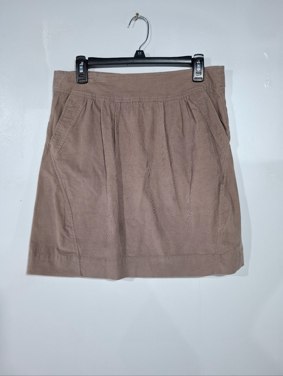 Garnet Hill Dresses & Skirts - GARNET HILL Corduroy Mini Skirt Sz 8 Taupe Brown Pockets Preppy Casual Academy